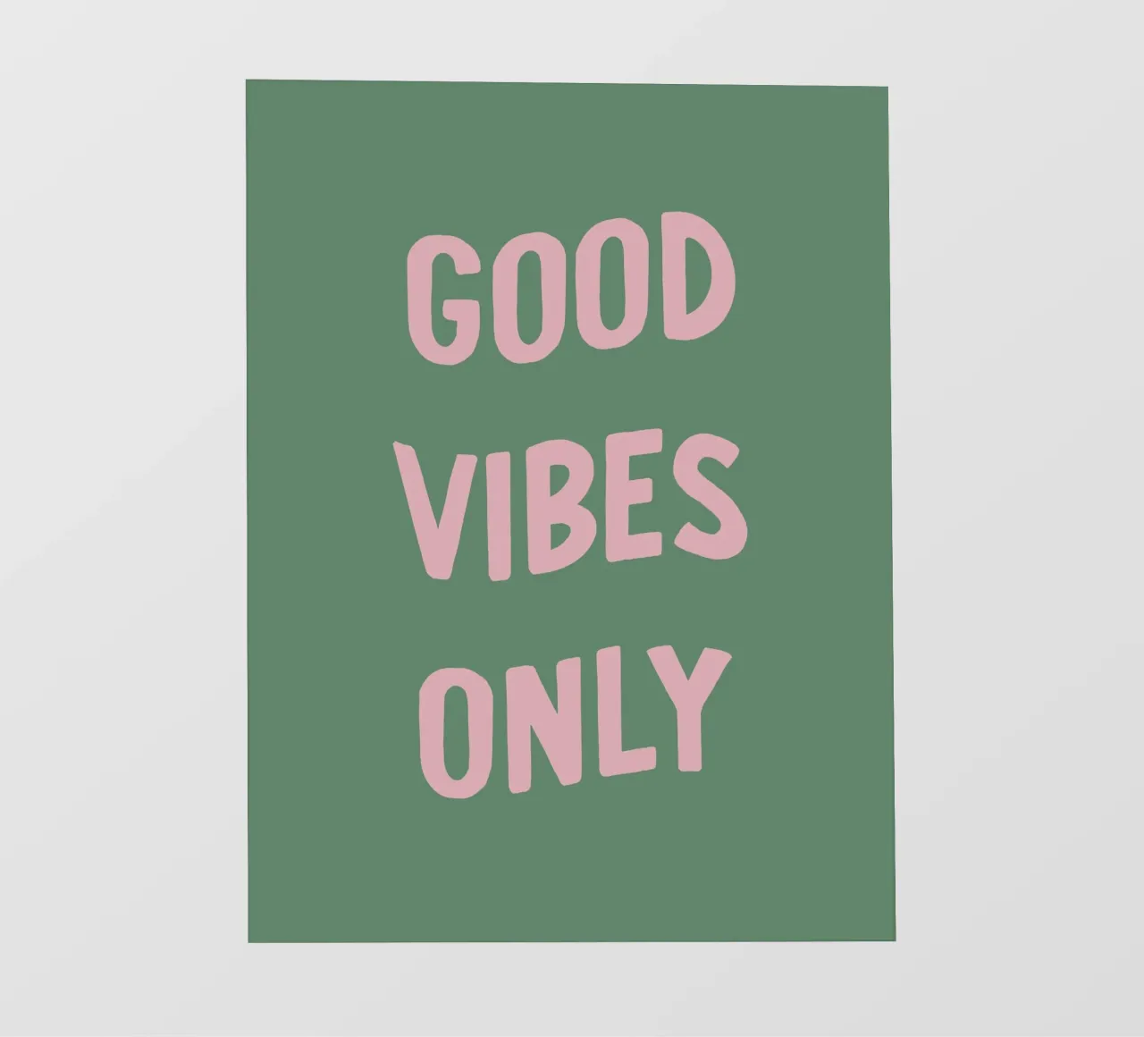 Tipografia con citazioni Good Vibes Only pellicola backlit da Peaches Art Prints