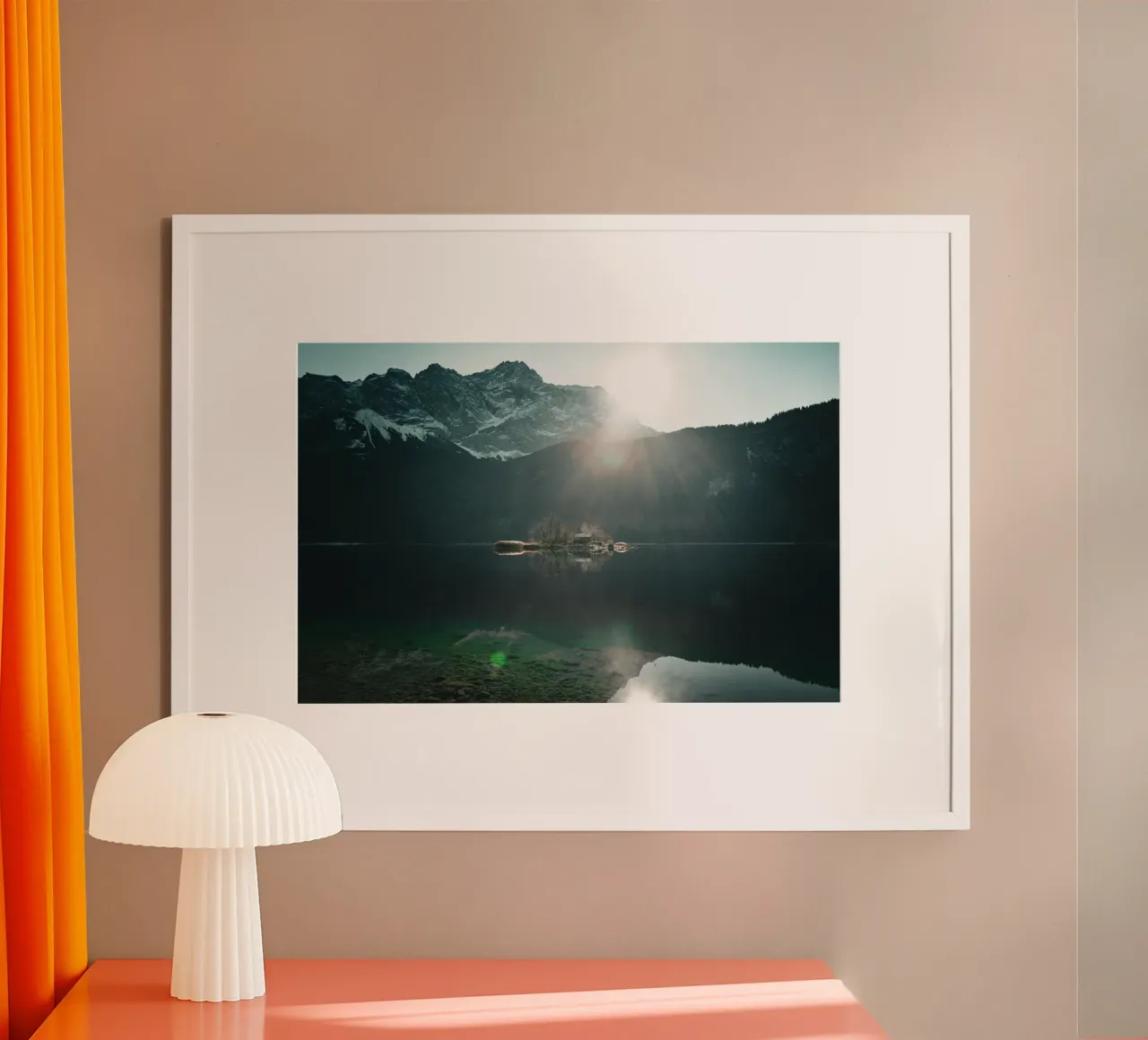 Eibsee poster con telaio in alluminio da Flo Klein
