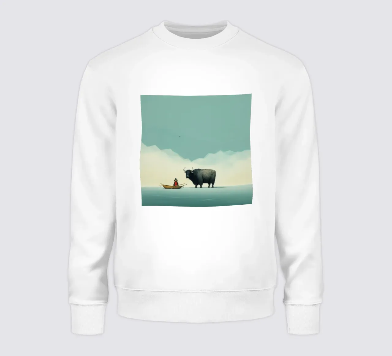 Mínimo Yak 2 sudadera de Minimal Animal Art