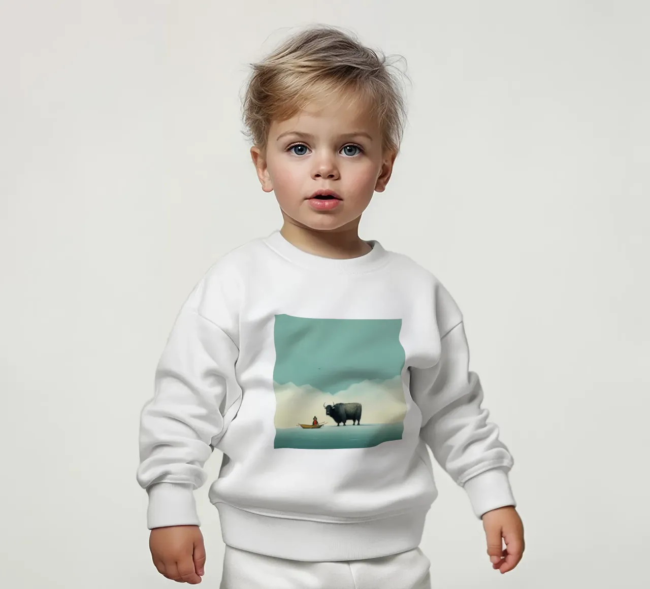 Minimo Yak 2 felpa neonato da Minimal Animal Art