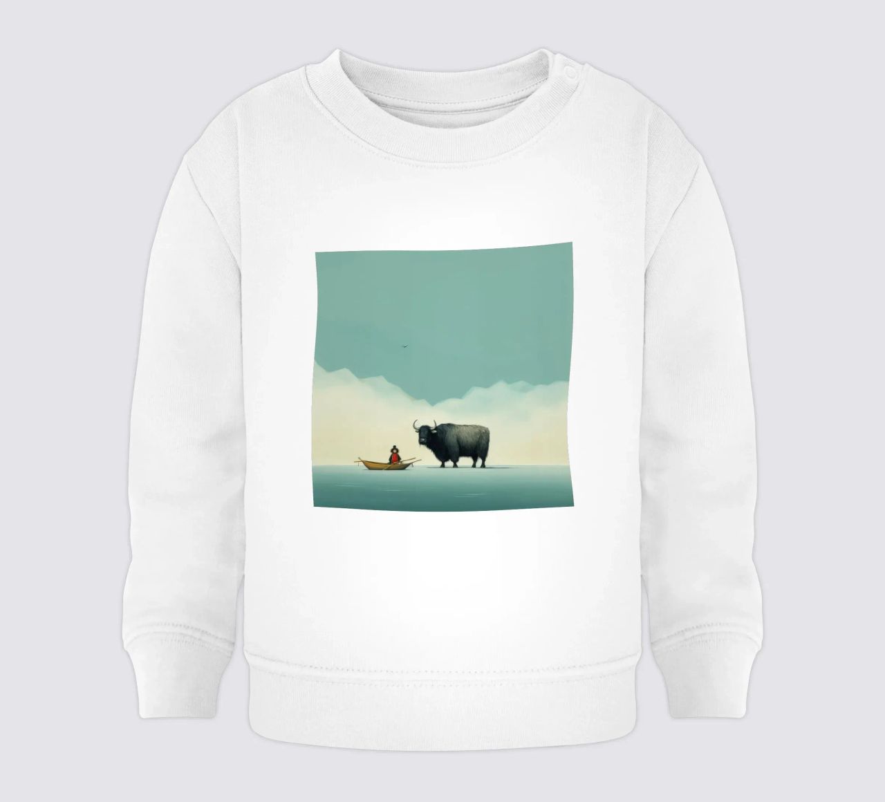 Minimo Yak 2 felpa neonato da Minimal Animal Art