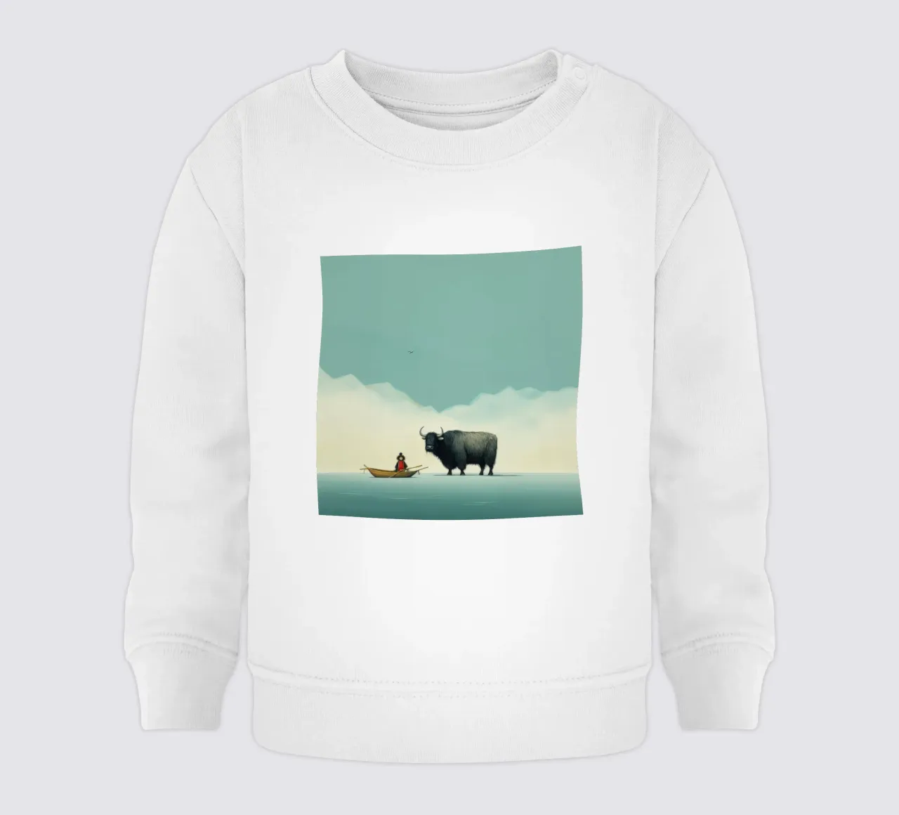 Minimo Yak 2 felpa neonato da Minimal Animal Art