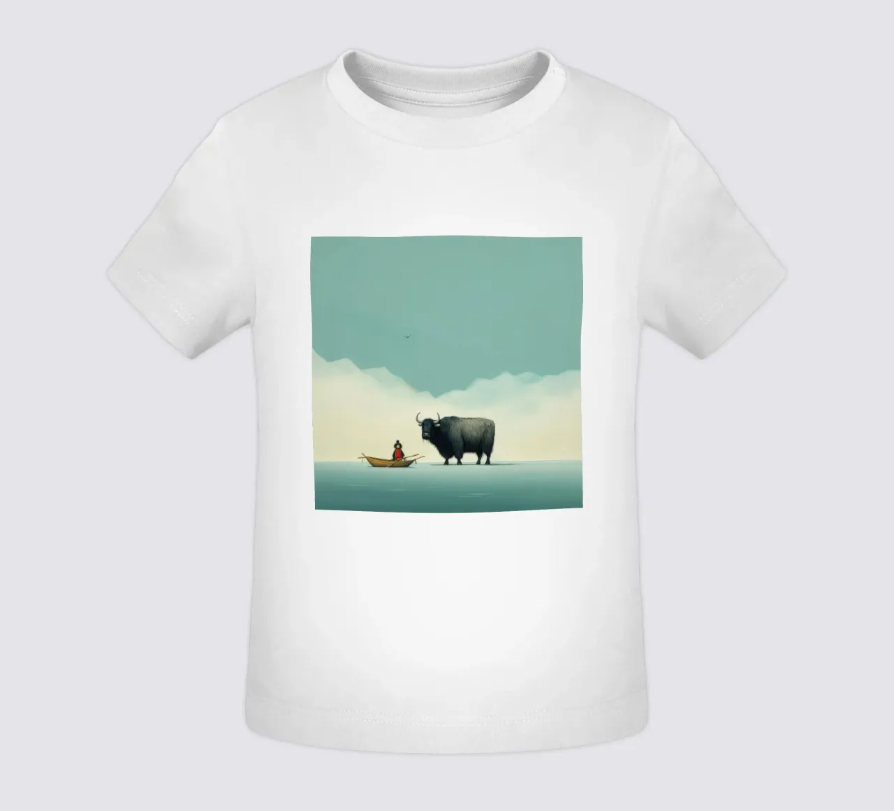 Minimo Yak 2 maglietta neonato da Minimal Animal Art