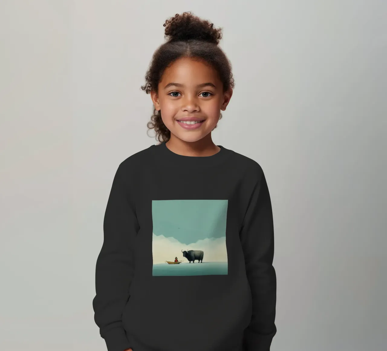 Minimo Yak 2 felpa bambino da Minimal Animal Art