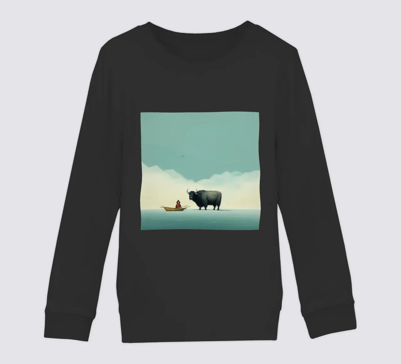 Minimo Yak 2 felpa bambino da Minimal Animal Art