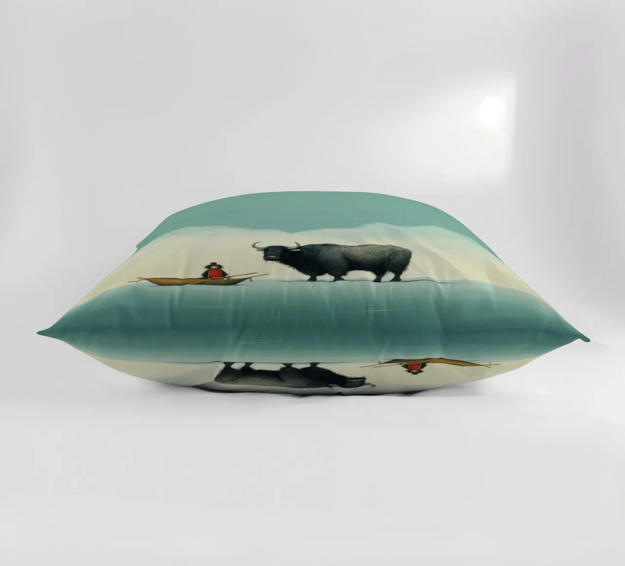 Minimum Yak 2 Kissen von Minimal Animal Art