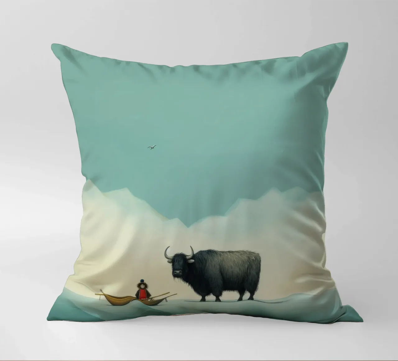 Minimo Yak 2 cuscino da Minimal Animal Art