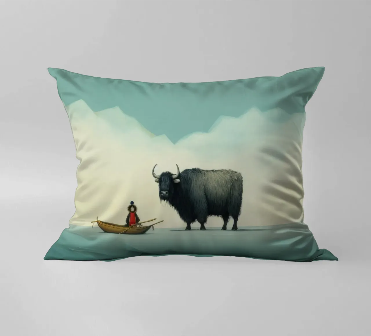 Yak minimo cuscino da Minimal Animal Art