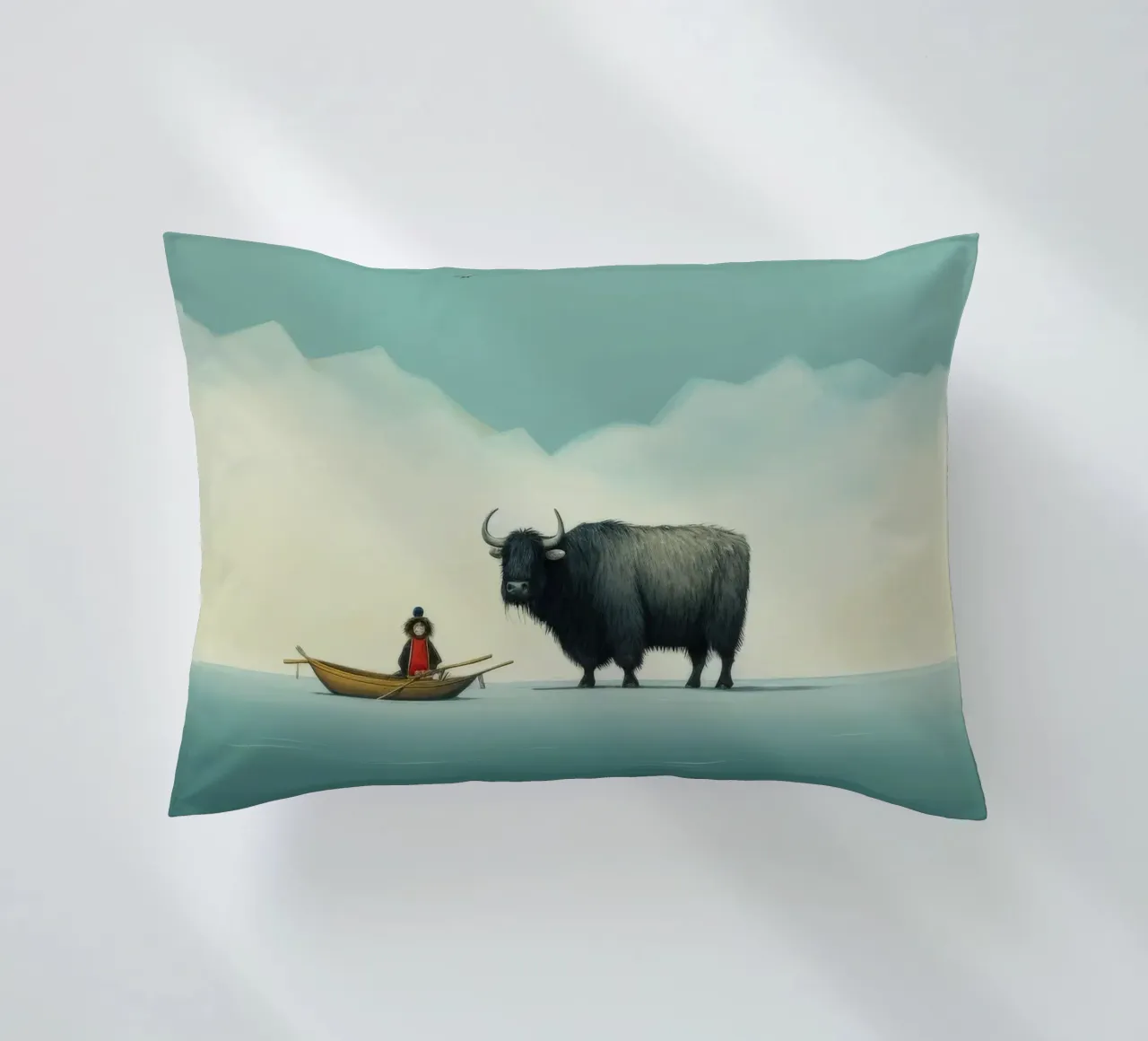 Yak minimo cuscino da Minimal Animal Art