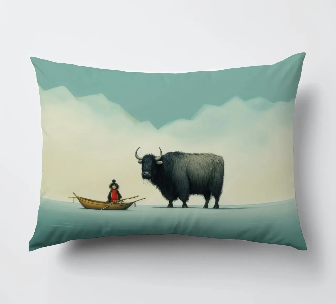 Yak minimo cuscino da Minimal Animal Art