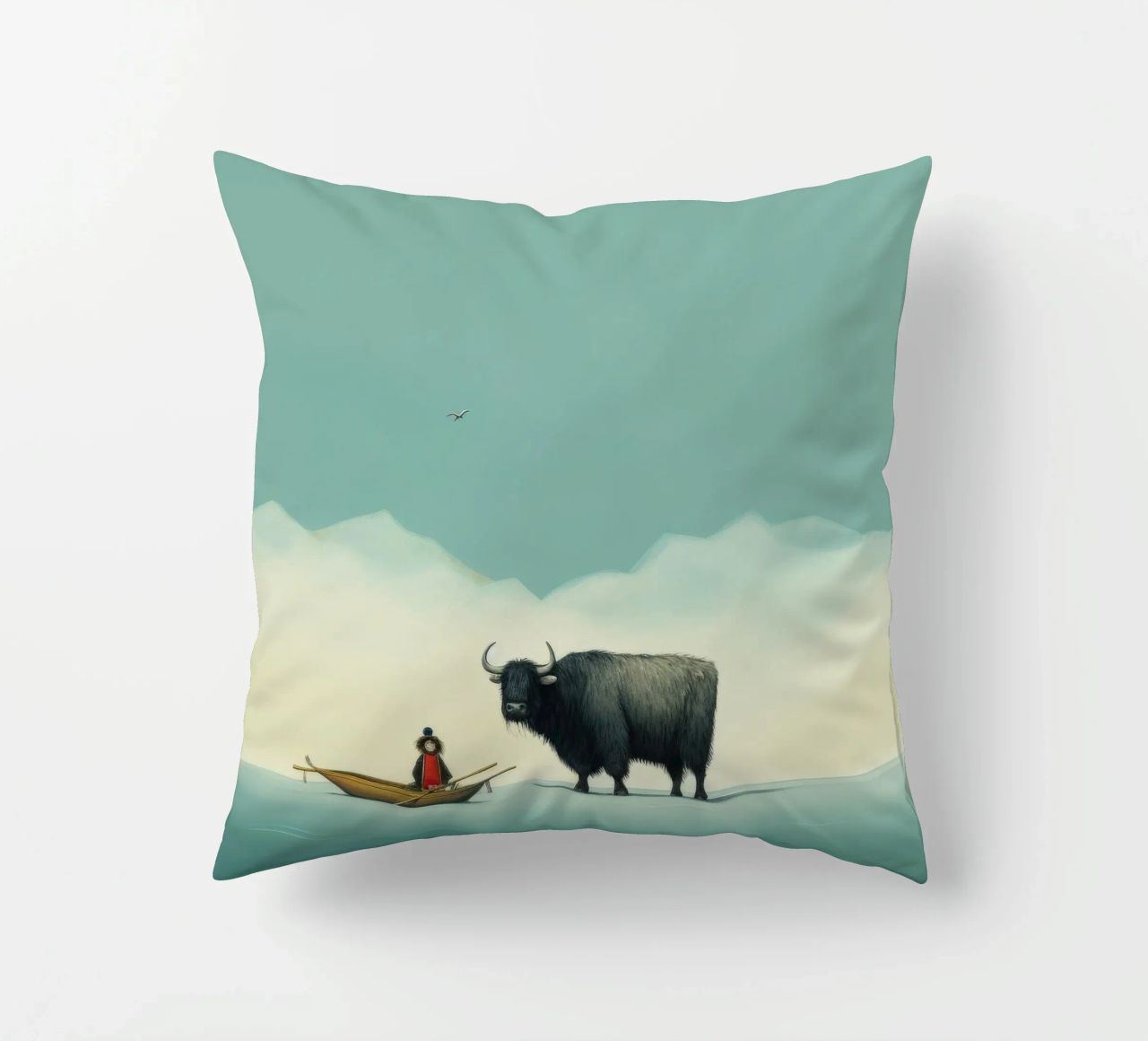Minimo Yak 2 cuscino da Minimal Animal Art