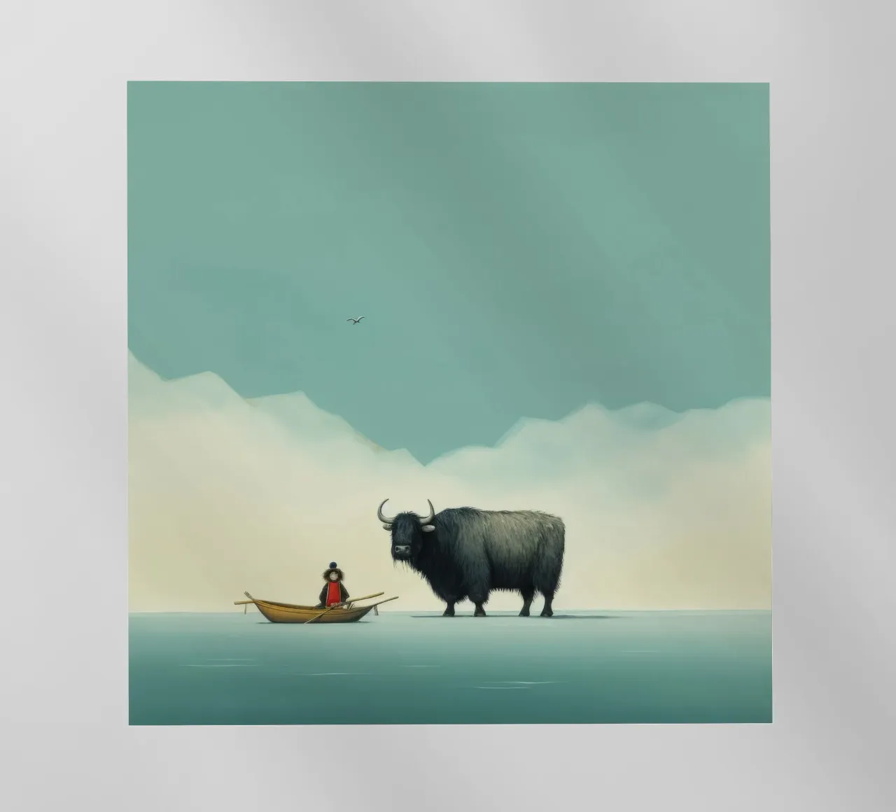 Minimo Yak 2 pellicola backlit da Minimal Animal Art