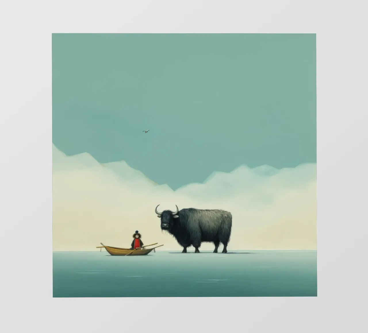 Minimo Yak 2 pellicola backlit da Minimal Animal Art