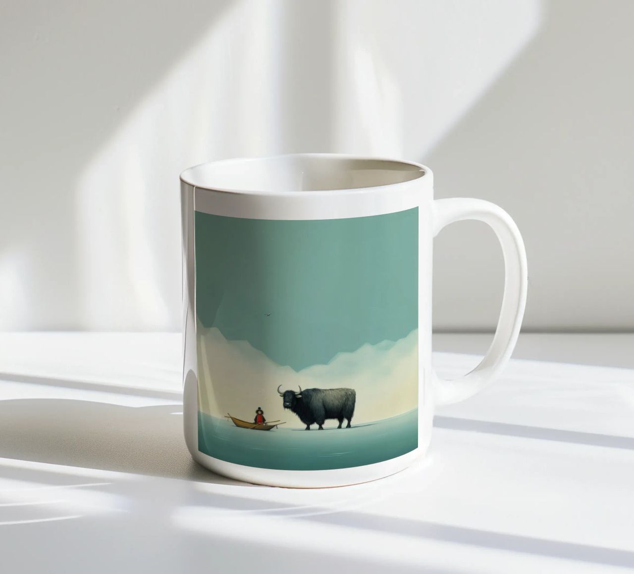 Minimo Yak 2 tazza in ceramica da Minimal Animal Art