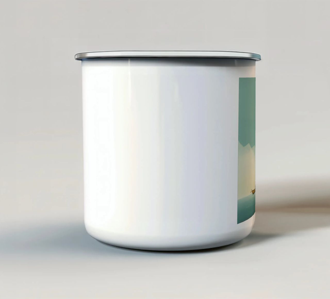 Minimo Yak 2 tazza in smalto da Minimal Animal Art