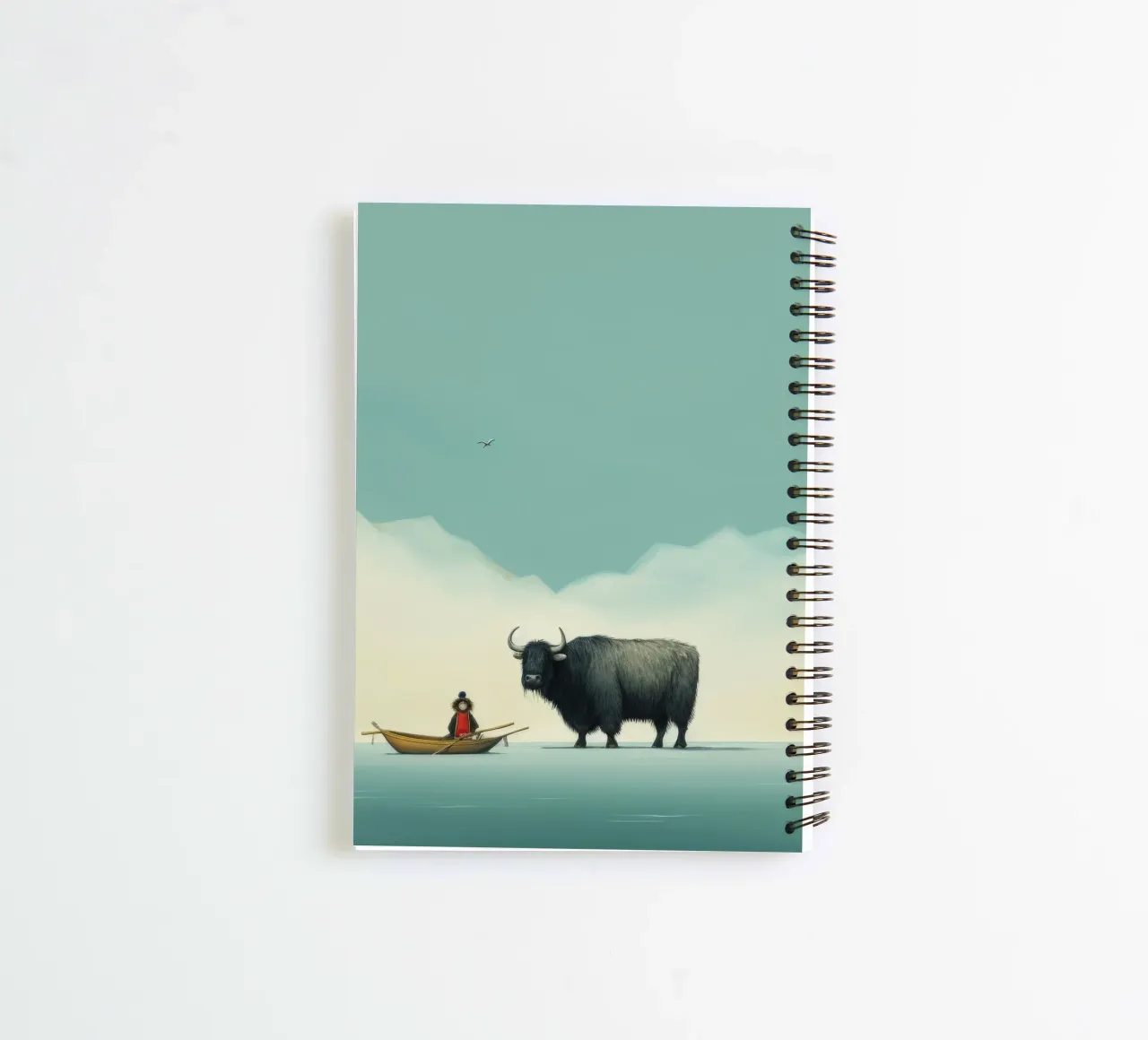 Minimum Yak 2 spiral notebook by Minimal Animal Art