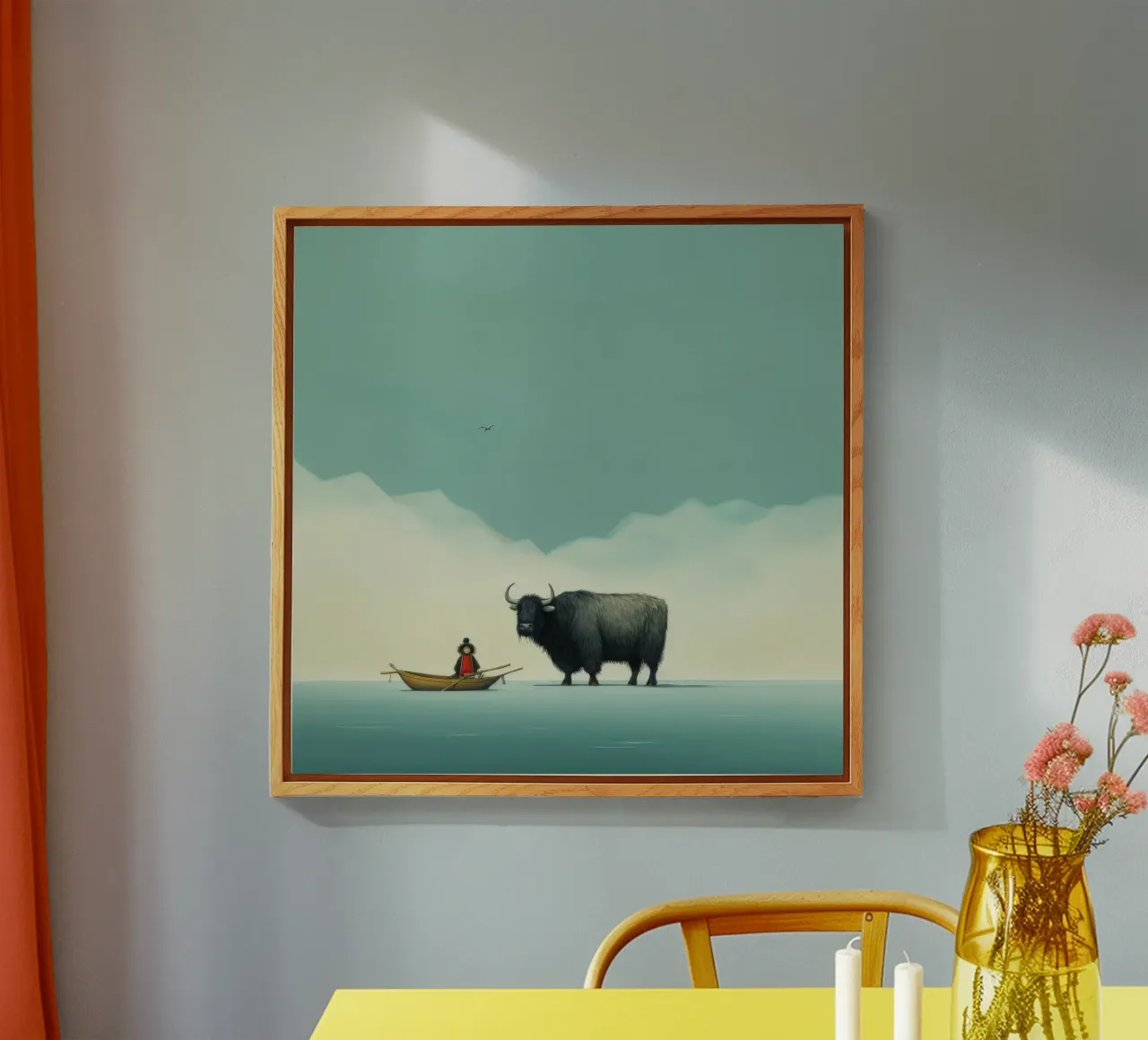 Minimum Yak 2 Acryl-Glas von Minimal Animal Art
