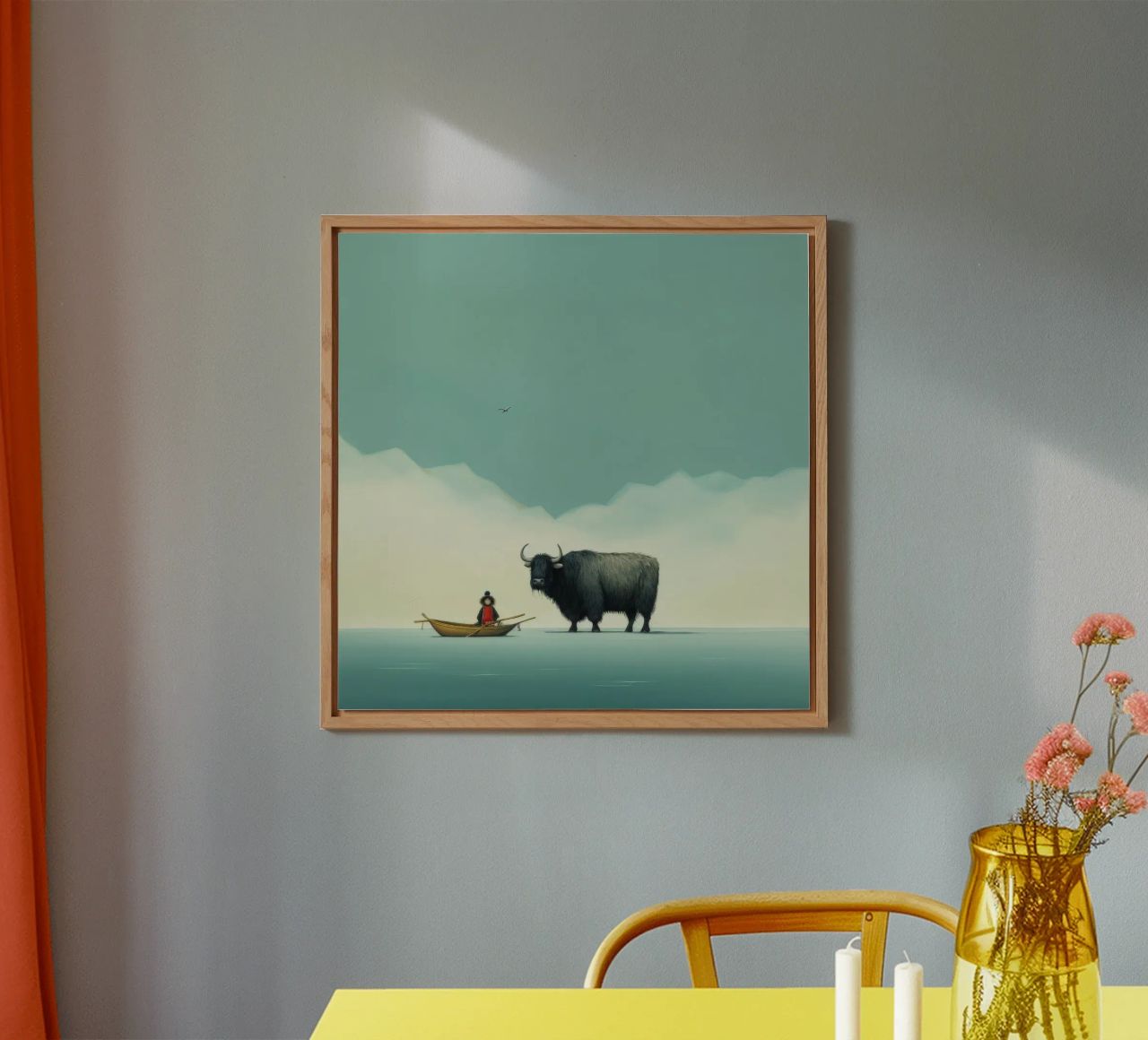 Minimo Yak 2 alluminio dibond da Minimal Animal Art