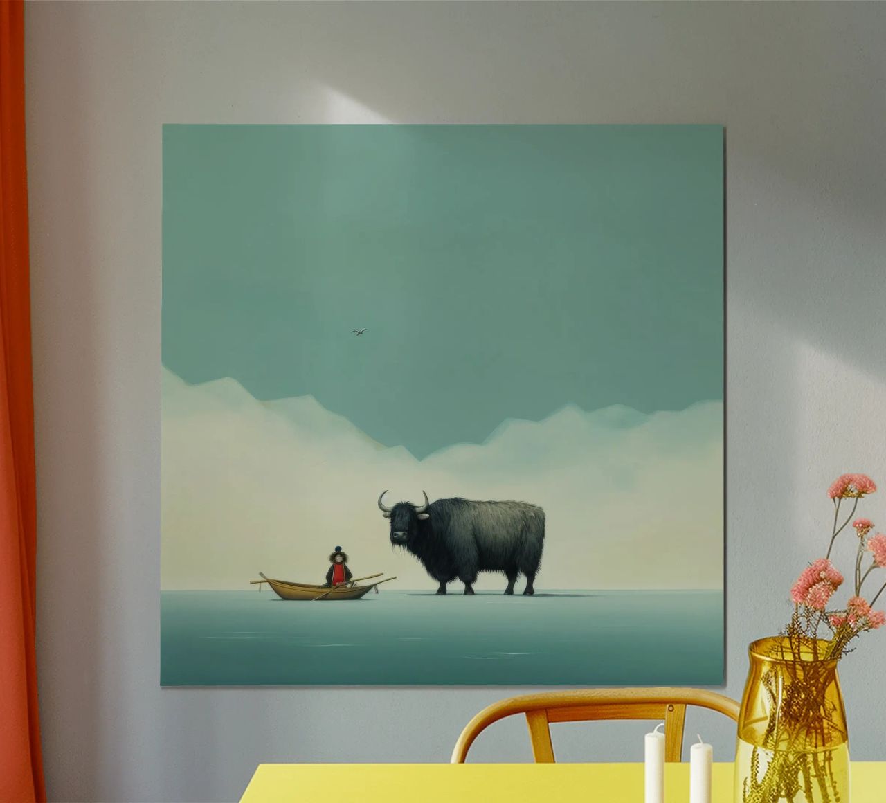 Minimo Yak 2 carta hahnemühle da Minimal Animal Art