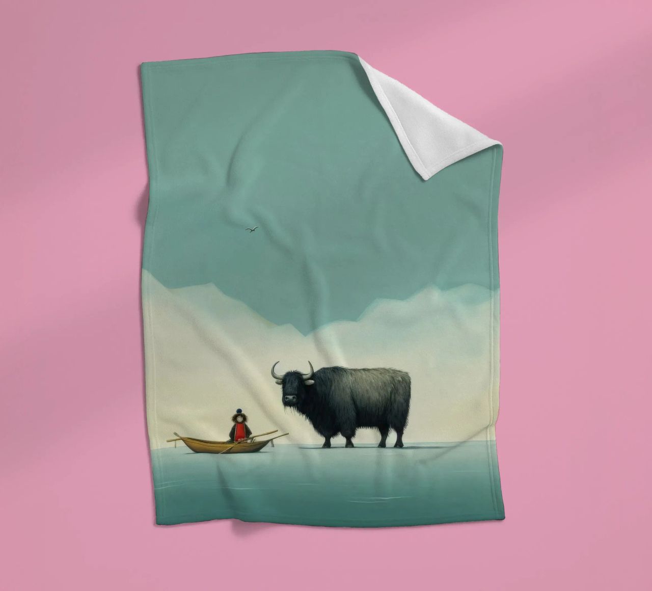 Minimo Yak 2 coperta in pile da Minimal Animal Art