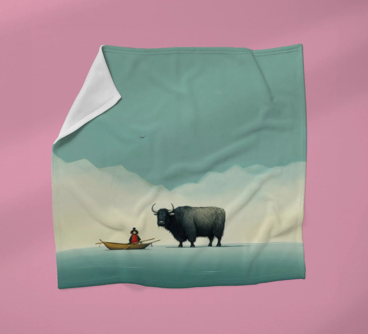 Minimo Yak 2 coperta in pile da Minimal Animal Art
