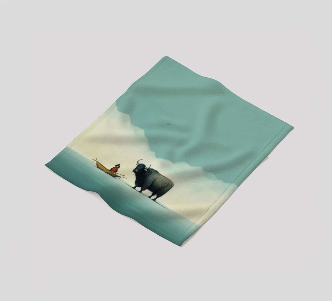 Minimo Yak 2 coperta in pile da Minimal Animal Art