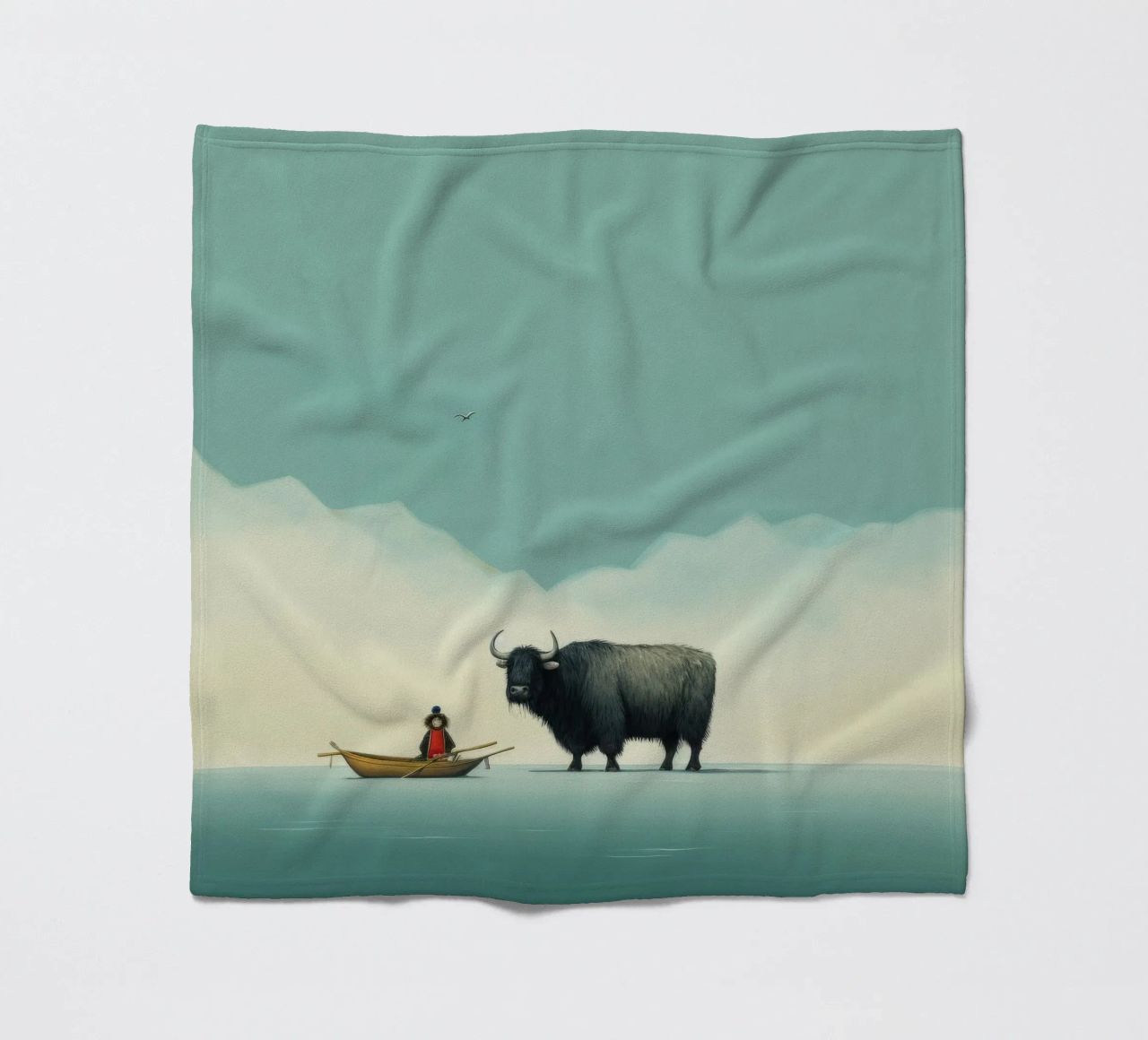 Minimo Yak 2 coperta in pile da Minimal Animal Art