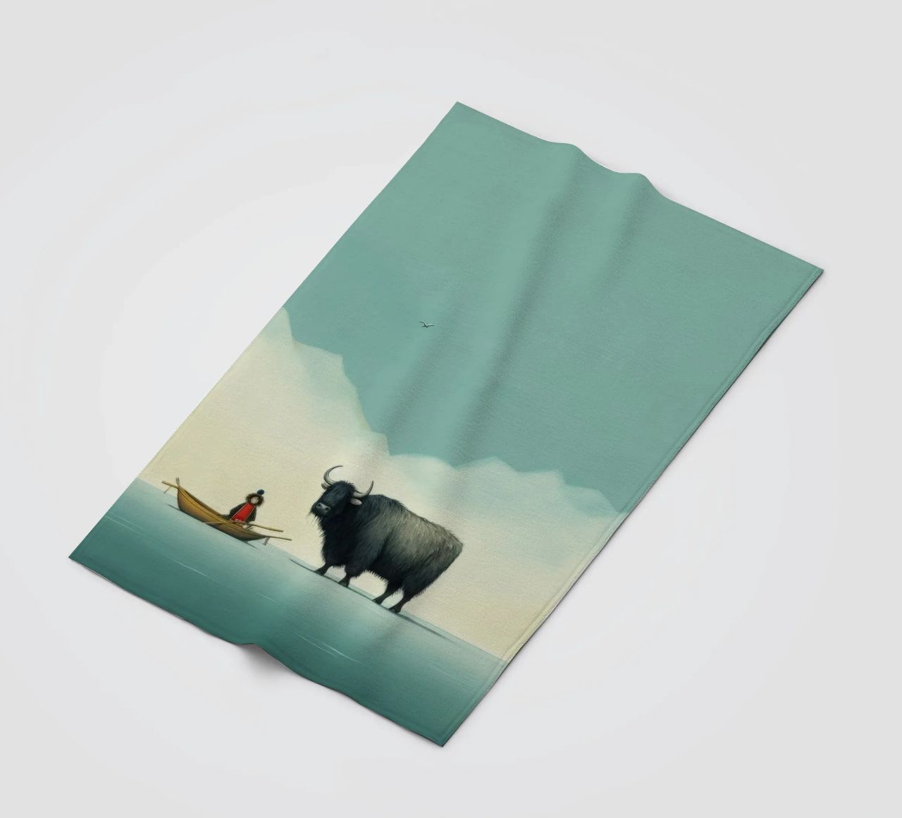 Minimo Yak 2 coperta in pile da Minimal Animal Art