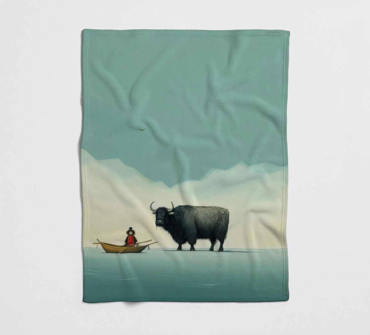 Minimo Yak 2 coperta in pile da Minimal Animal Art