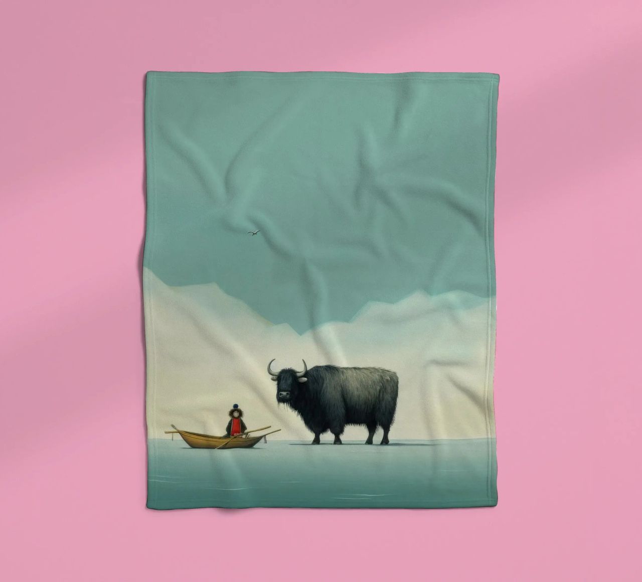Minimo Yak 2 coperta in pile da Minimal Animal Art