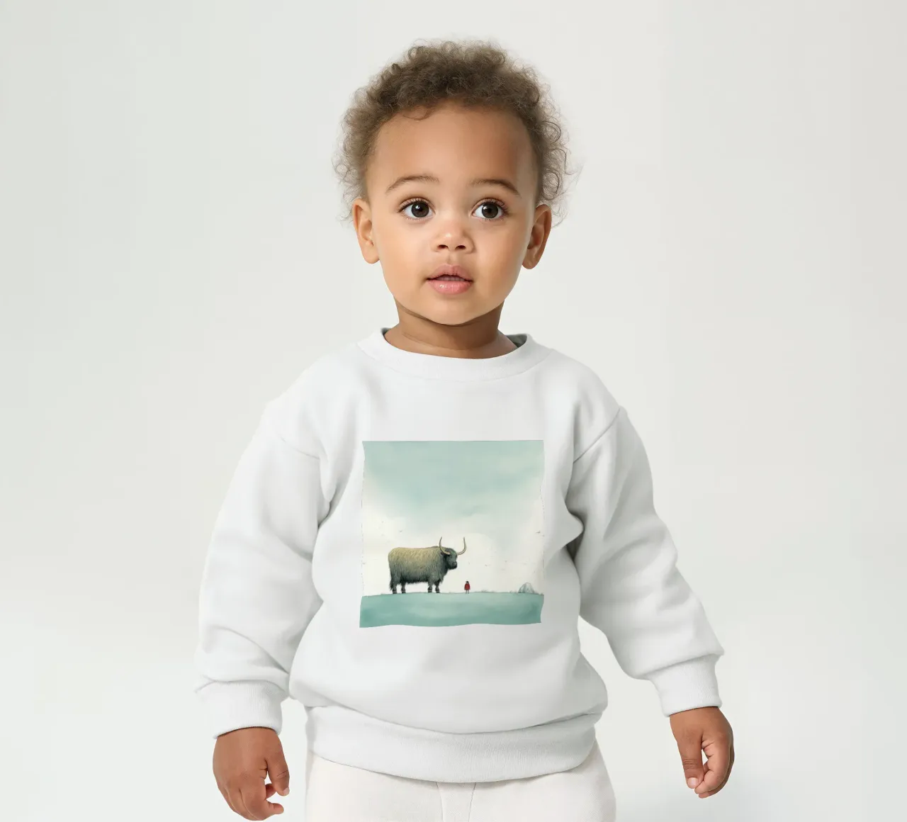 Minimo Yak 3 felpa neonato da Minimal Animal Art