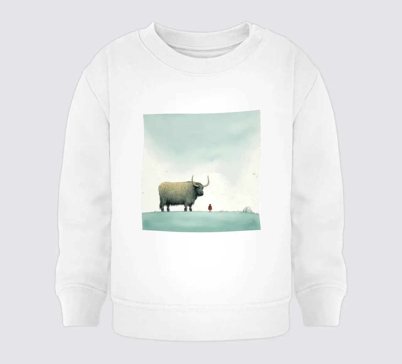 Minimum Yak 3 Baby Sweatshirt von Minimal Animal Art
