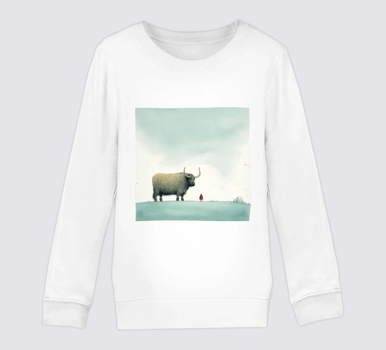 Minimo Yak 3 felpa bambino da Minimal Animal Art