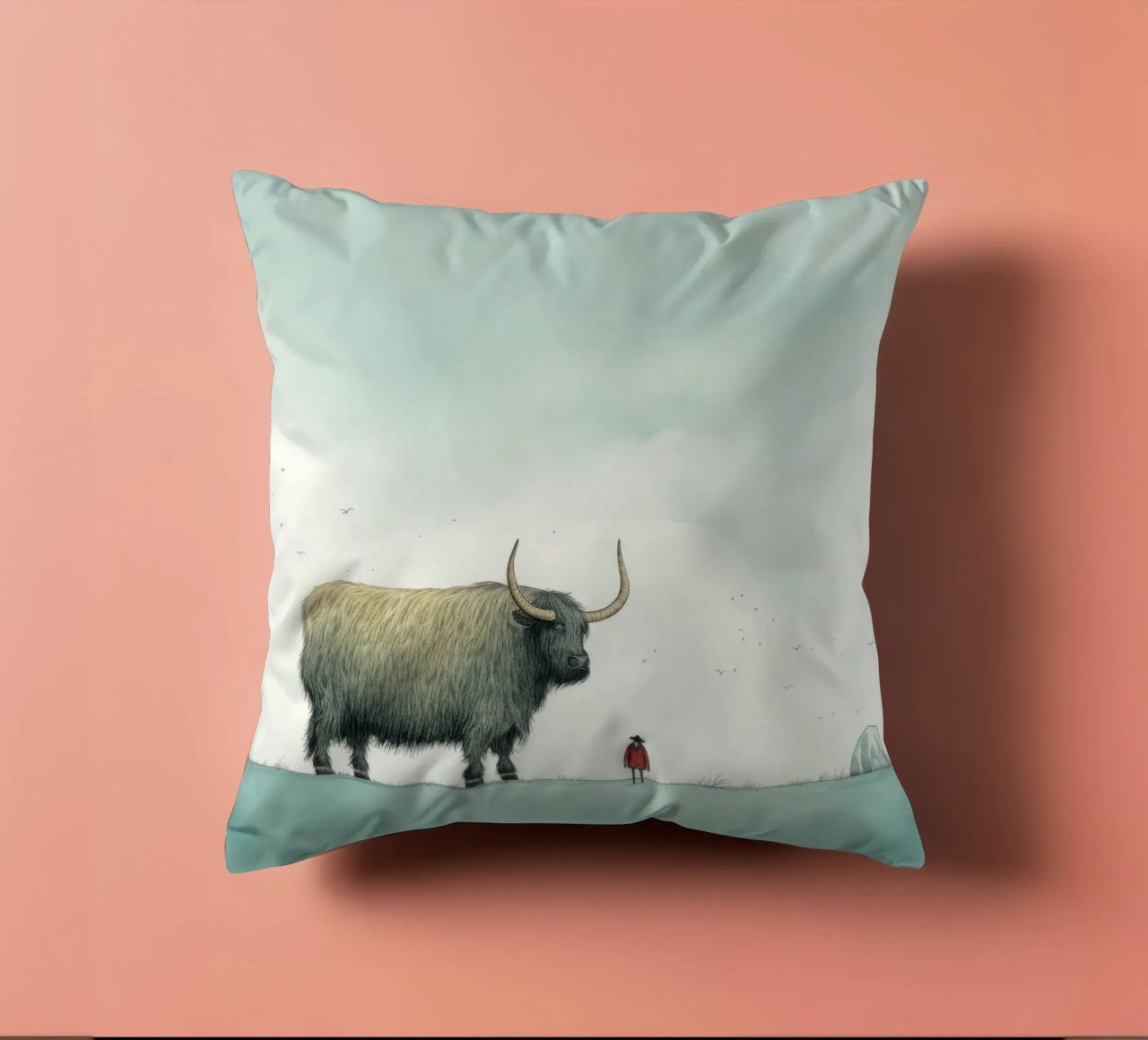Minimo Yak 3 cuscino da Minimal Animal Art
