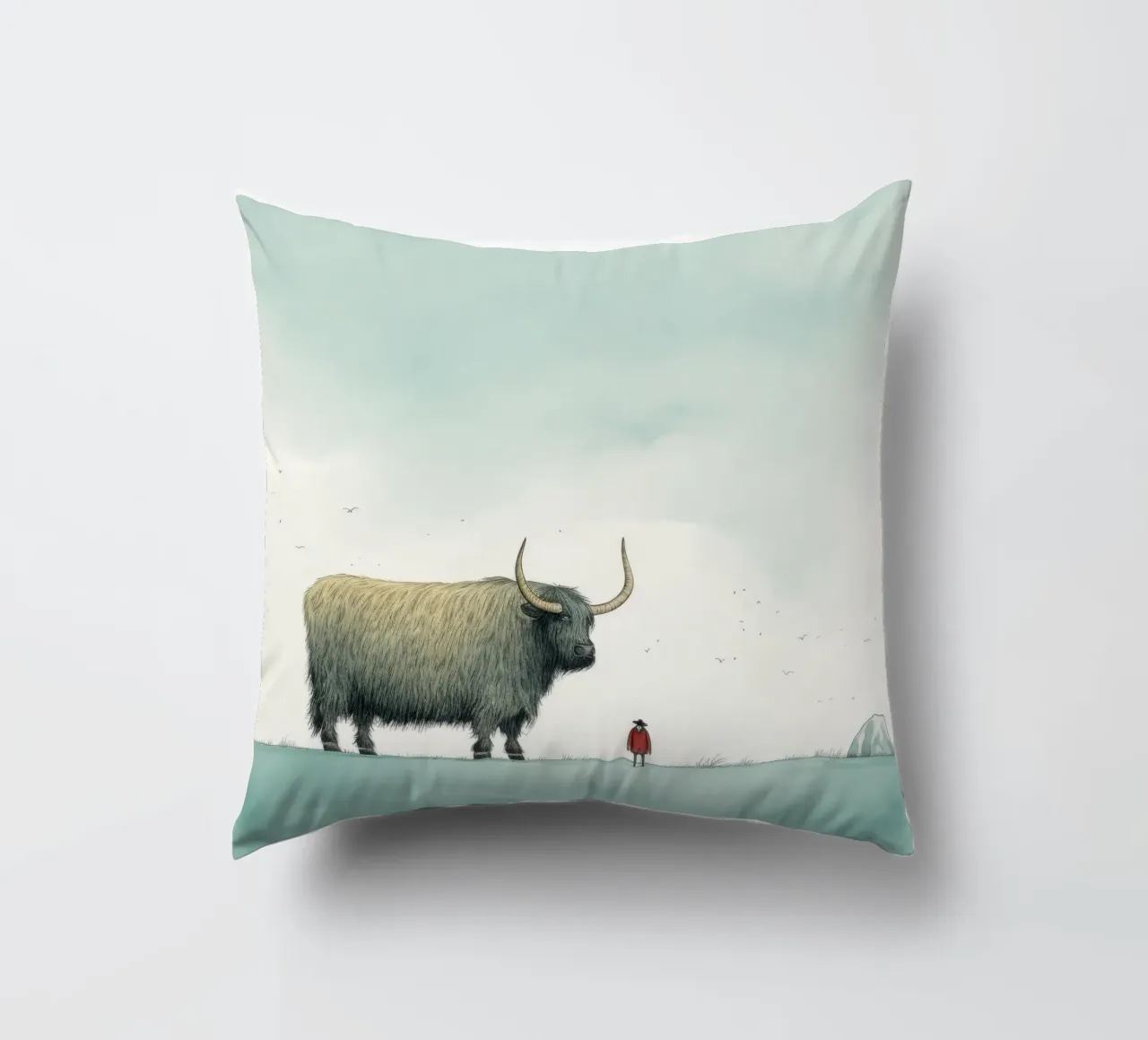 Mínimo Yak 3 cojín de Minimal Animal Art
