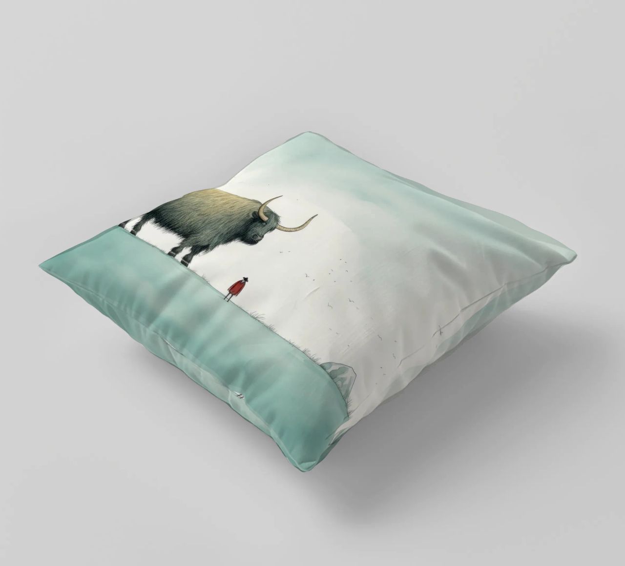 Minimo Yak 3 cuscino da Minimal Animal Art