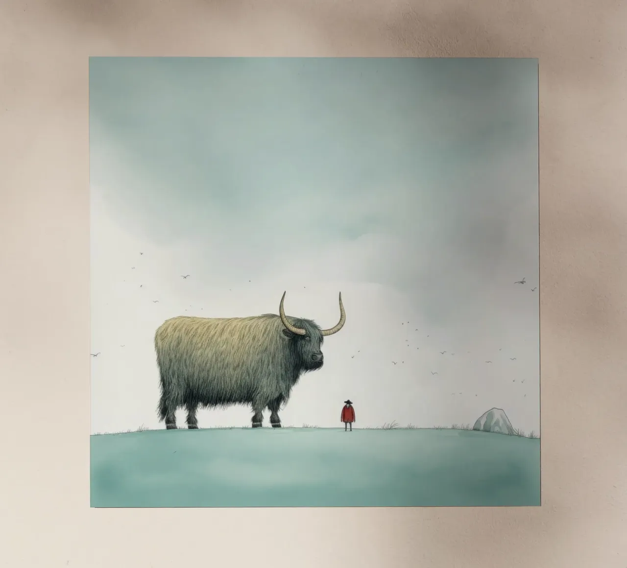 Minimo Yak 3 pellicola backlit da Minimal Animal Art