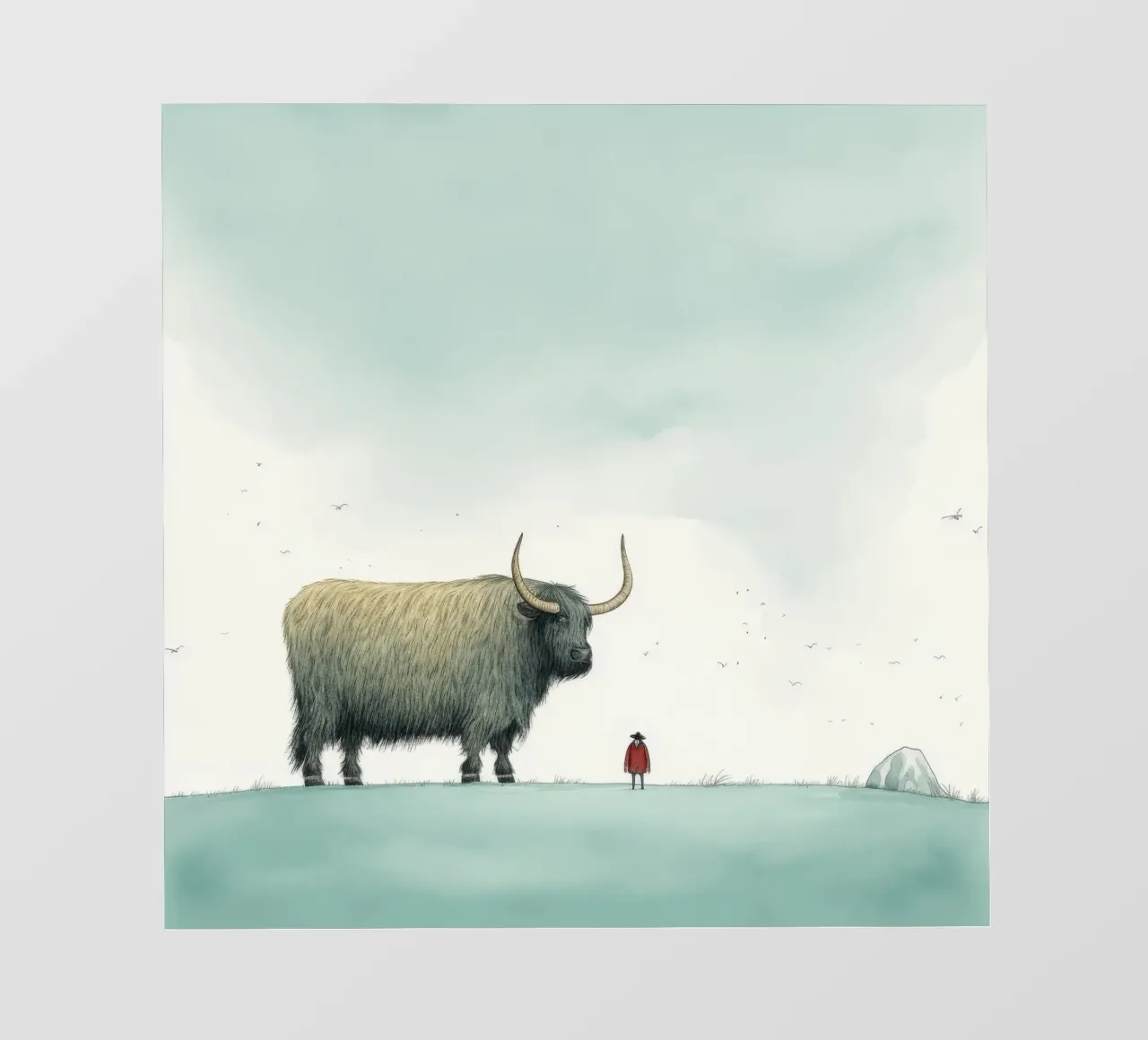 Minimo Yak 3 pellicola backlit da Minimal Animal Art