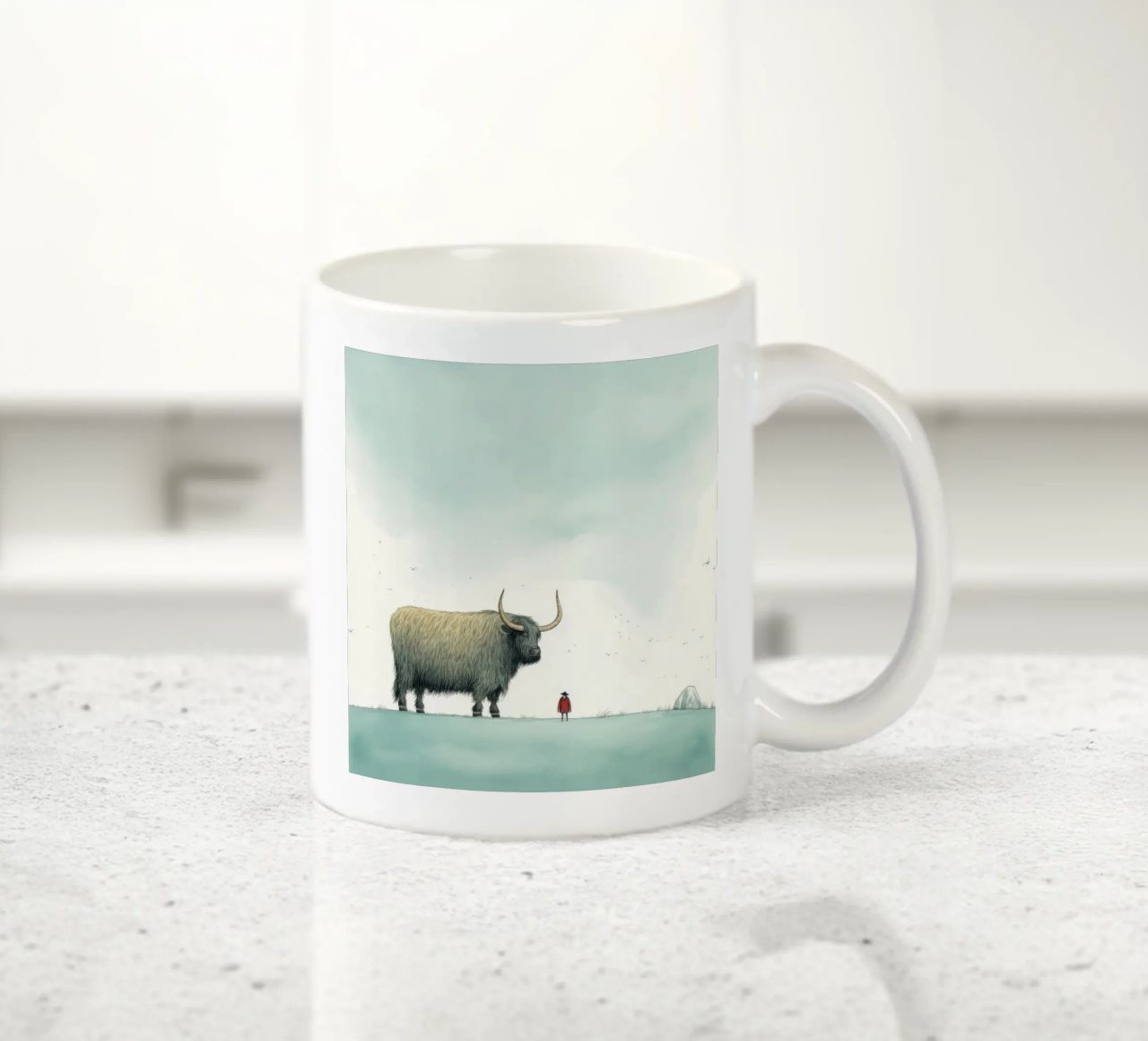 Minimo Yak 3 tazza in ceramica da Minimal Animal Art