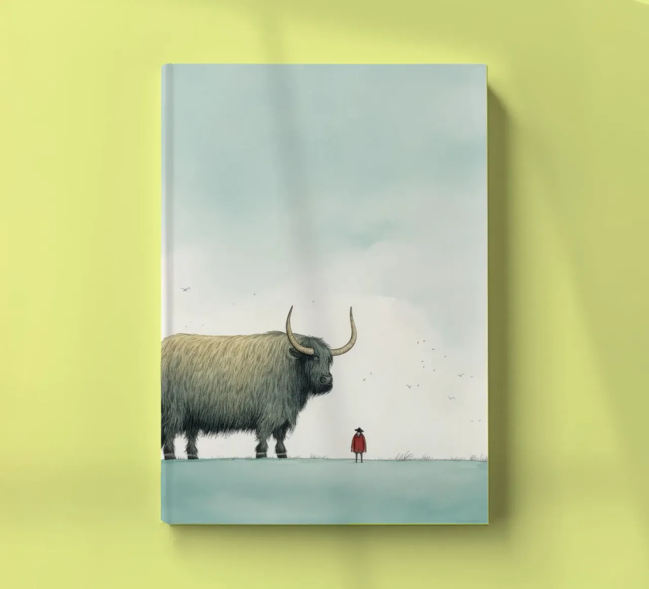 Minimum Yak 3 notebook by Minimal Animal Art
