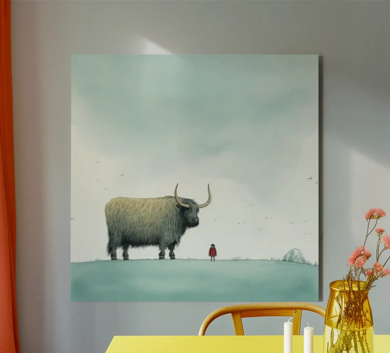 Minimo Yak 3 alluminio dibond da Minimal Animal Art