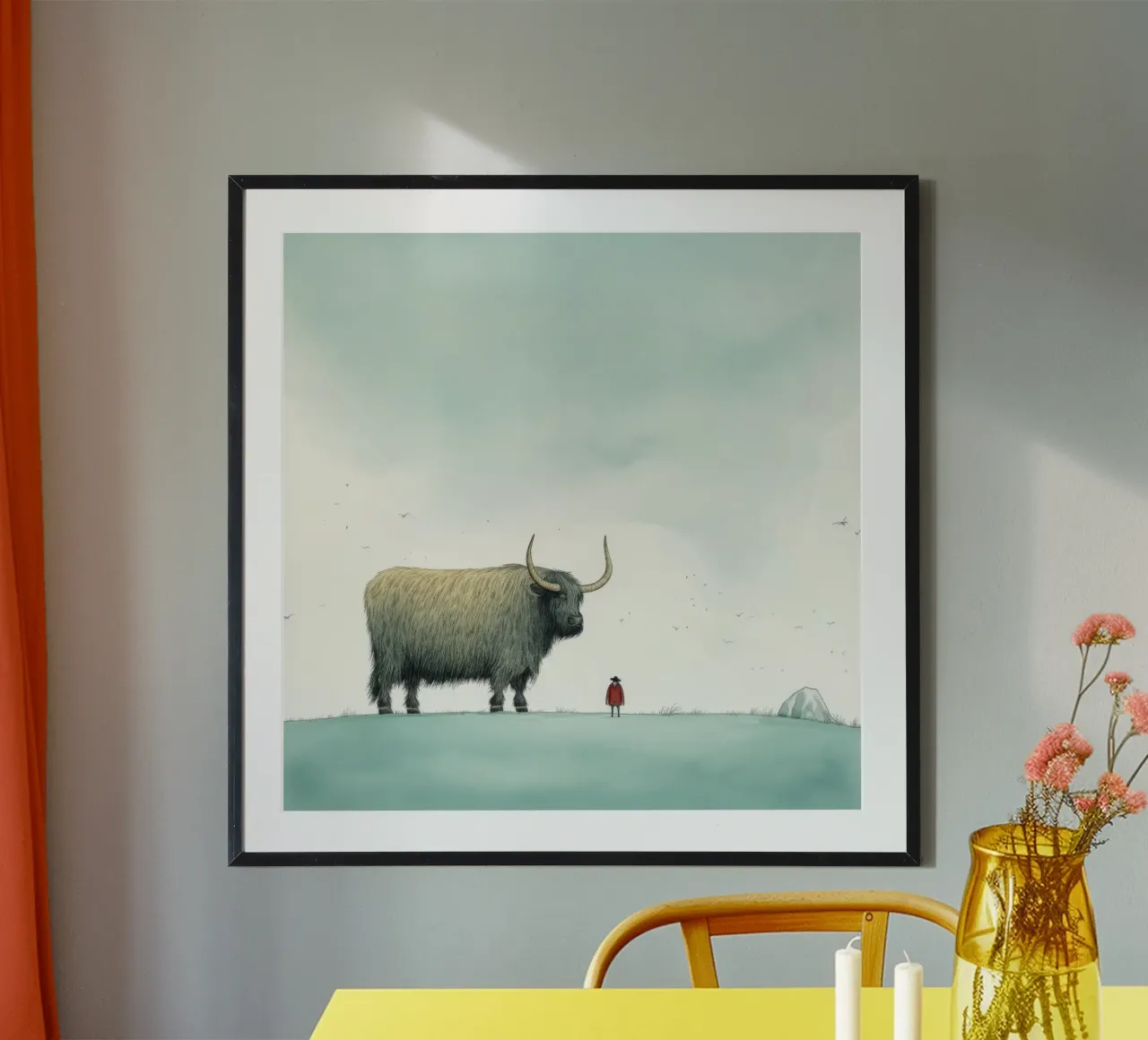 Minimo Yak 3 carta hahnemühle da Minimal Animal Art