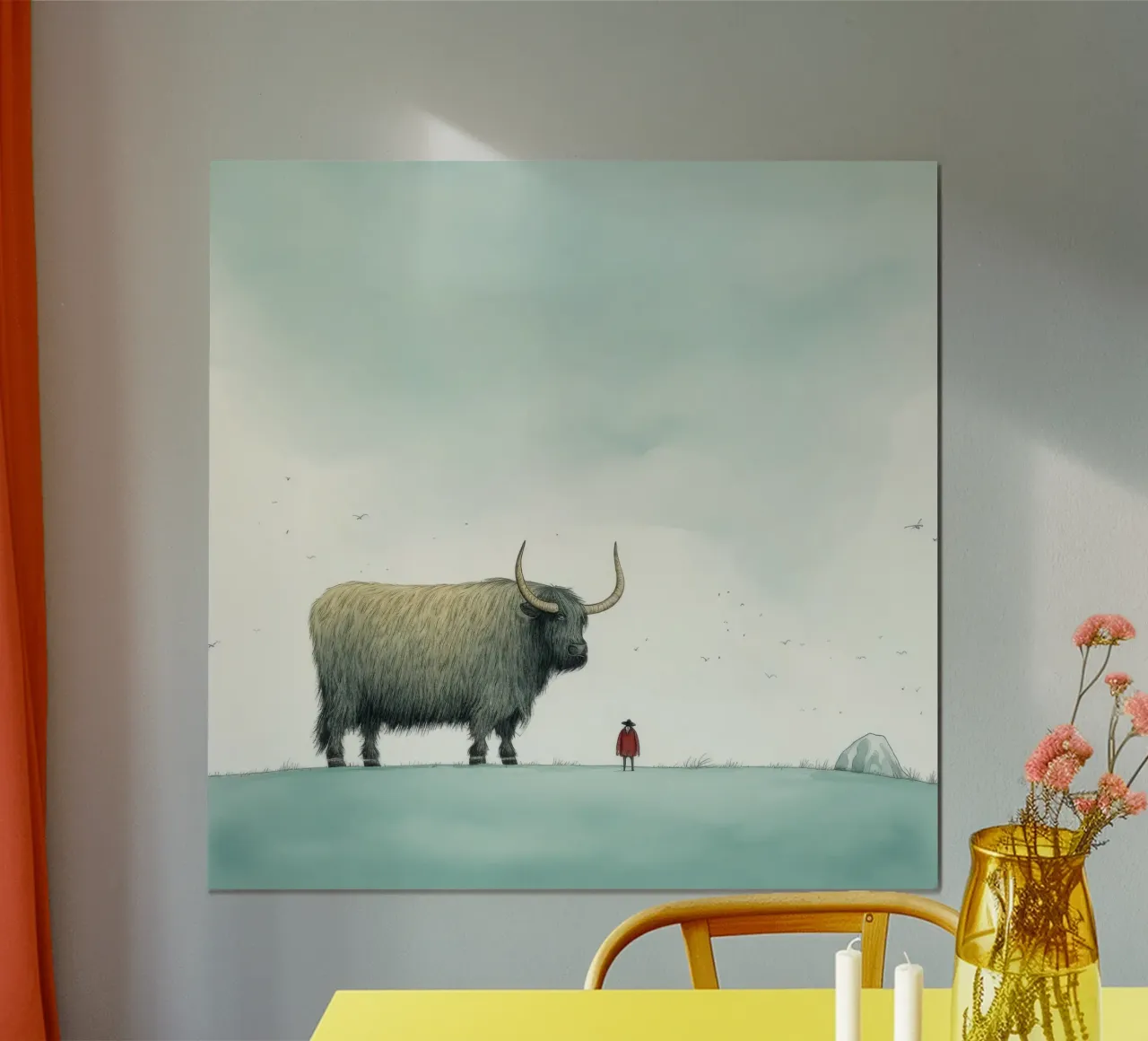 Minimo Yak 3 carta hahnemühle da Minimal Animal Art