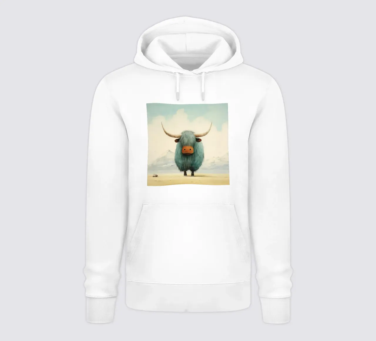 Minimum Yak 4 hoodie van Minimal Animal Art