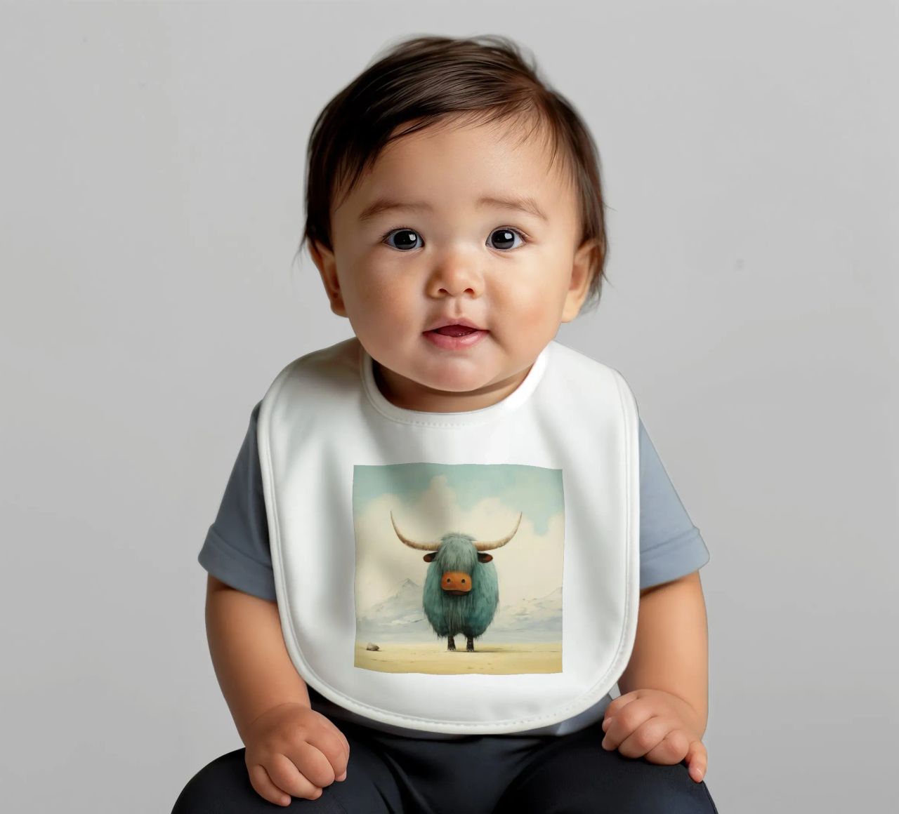 Minimo Yak 4 bavaglino da Minimal Animal Art