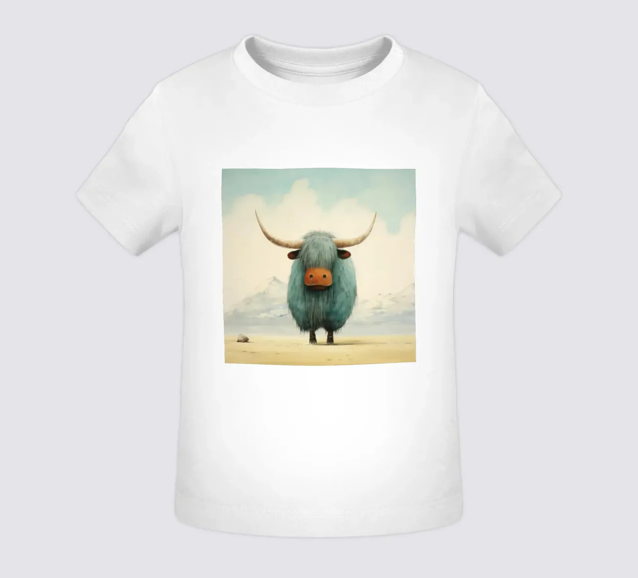 Minimo Yak 4 maglietta neonato da Minimal Animal Art