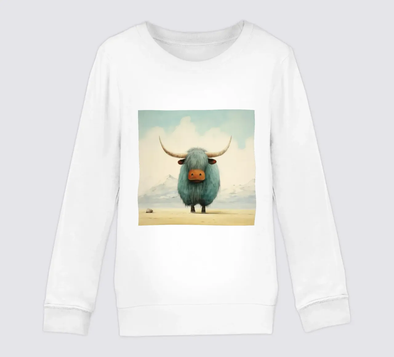 Minimo Yak 4 felpa bambino da Minimal Animal Art
