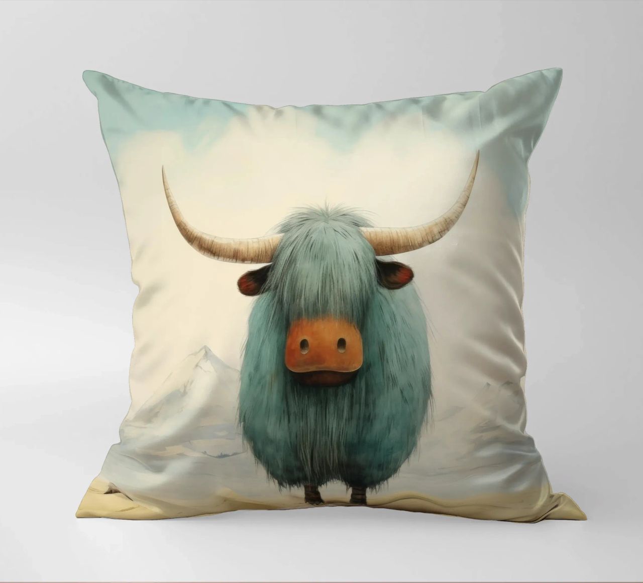 Minimo Yak 4 cuscino da Minimal Animal Art