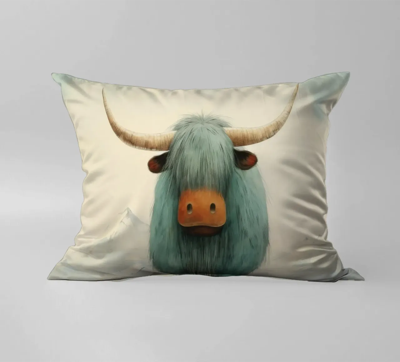 Minimum Yak 4 Kissen von Minimal Animal Art