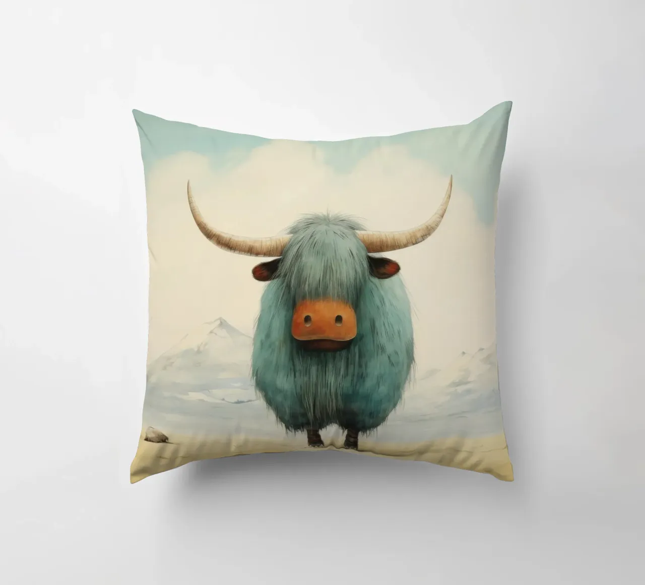 Minimo Yak 4 cuscino da Minimal Animal Art